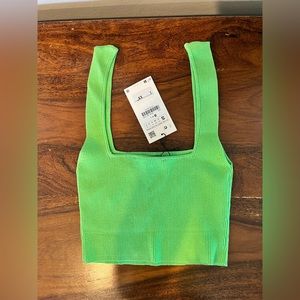 Zara rib knit crop top
